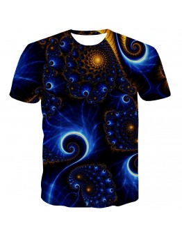 Fashion 3D Starry Sky T  shirt Creative Design Summer Men Cool Short Sleeve Casual Cotoon Print Sports Top