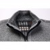 Mens Winter Casual Comfy Breathable Fleece Thicken Zipper Fly Long Sleeve Cardigans