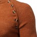 Autumn Winter Men’s Fashion Button Design Pullovers Casual Slim Round Neck Long Sleeved Pullover Swe