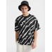 Men Brush Pattern Round Neck Short Sleeve Soft Cool Casual T  Shirts LU MINGKUN-Exclusive link