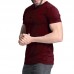 Men T  shirts V Neck Casual Short Sleeve Slim Fitted Blouse Short Sleeve with Buttons Outdoor Hiking