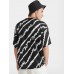 Men Brush Pattern Round Neck Short Sleeve Soft Cool Casual T  Shirts LU MINGKUN-Exclusive link